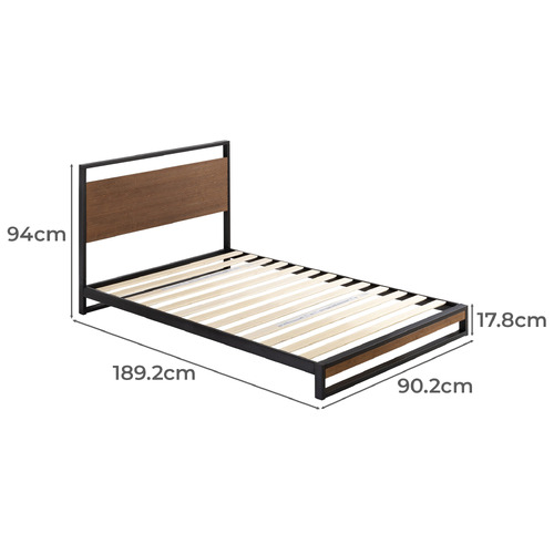 Houston Timber & Metal Platform Bed