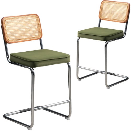 66cm Cesca Replica Cantilever Velvet Barstools (Set of 2)