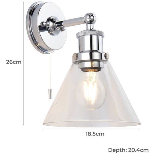 Nora Chrome Wall Sconce
