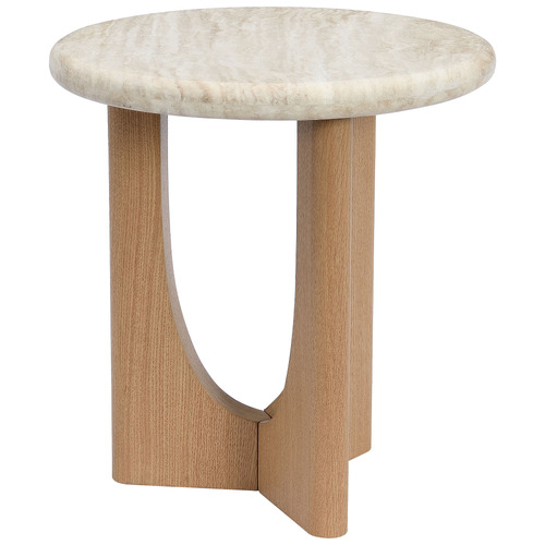 Temple & Webster Annalisa Travertine Stone Coffee & Side Table Set