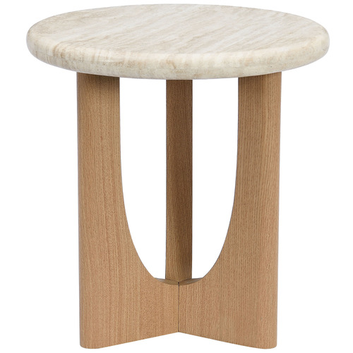 Temple & Webster Annalisa Travertine Stone Coffee & Side Table Set