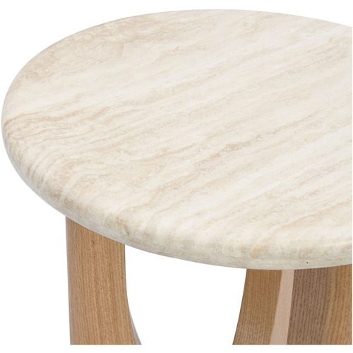 Temple & Webster Annalisa Travertine Stone Coffee & Side Table Set