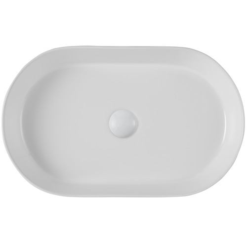 Kiora 580mm Gloss White Oval Ceramic Above Counter Basin