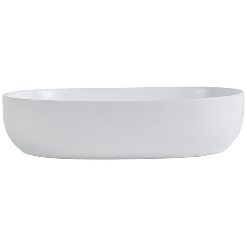 Sabina 600mm White Oval Ceramic Above Counter Basin