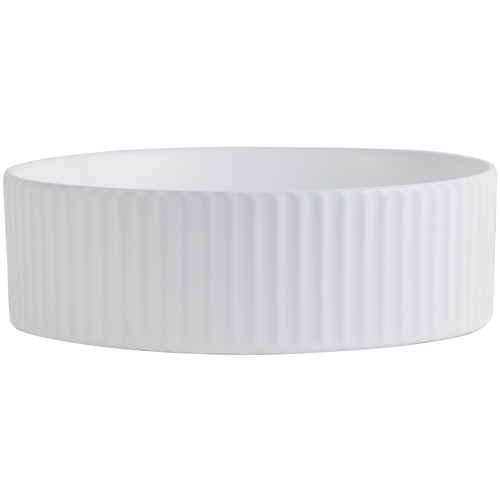 Kiora 360mm White Round Ceramic Above Counter Basin