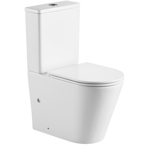 Myles Overheight Quiet Flush Back to Wall Toilet Suite | Temple & Webster