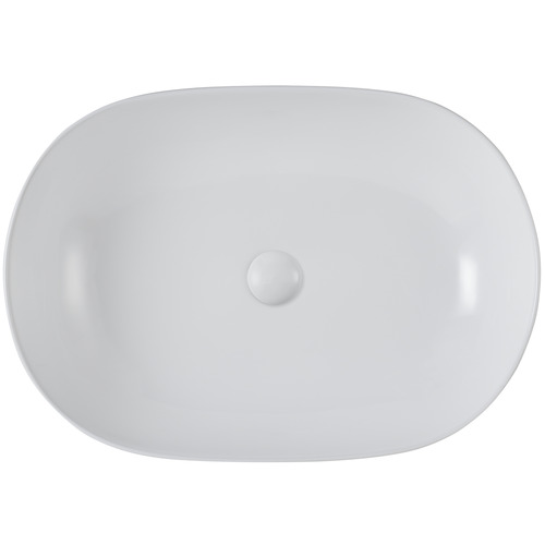 Sabina 600mm White Oval Ceramic Above Counter Basin