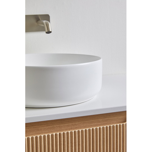 Sabina 355mm White Round Ceramic Above Counter Basin