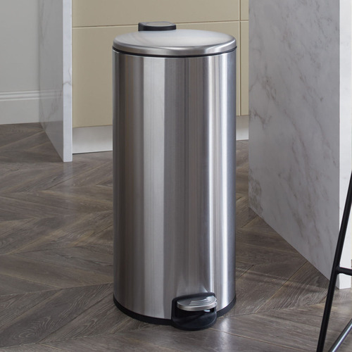 Thin Top 30L Steel Rubbish Bin