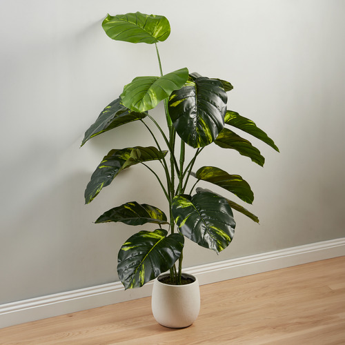 113cm Potted Faux Pothos Plant Temple & ster