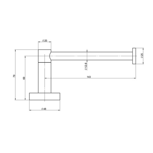 Clovelly Chrome Right Facing Toilet Roll Holder