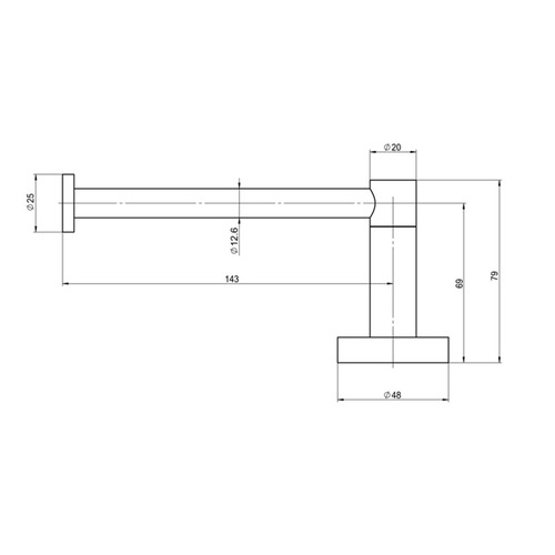 Clovelly Chrome Left Facing Toilet Roll Holder