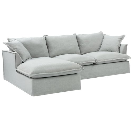 10 Piece Softy 3 Seater Sofa with Chaise Cover Set
