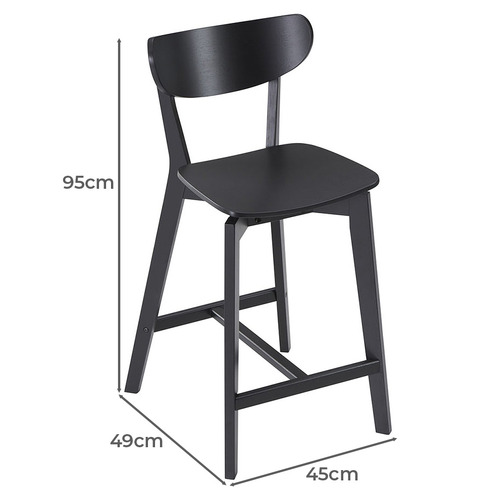 65cm Larsen Rubberwood Barstools