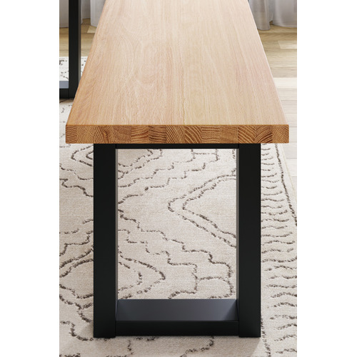 Natural-and-Black-Ski-Leg-Oak-Wood-Dining-Bench
