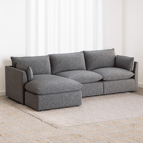 Malibu 3 Seater Upholstered Sofa with Chaise