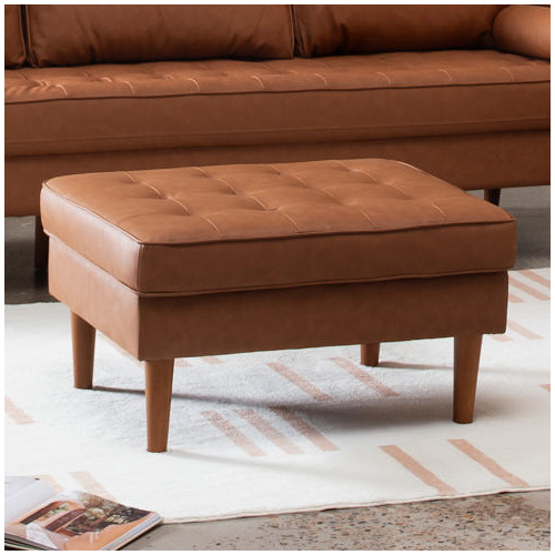 Stockholm Faux Leather Ottoman