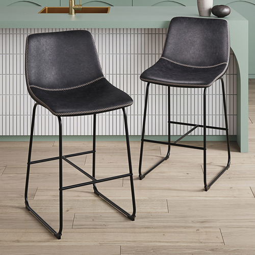 66cm-Phoenix-Vintage-Style-Faux-Leather-Barstools-MJPPBSVC