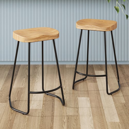 75cm-Premium-Vintage-Style-Elm-Wood-Barstools-with-Black-Legs
