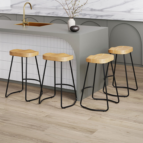 66cm-Premium-Vintage-Style-Elm-Wood-Barstools
