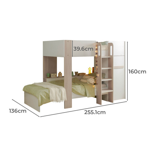 Oslo Convertible Single Over Single Bunk Bed