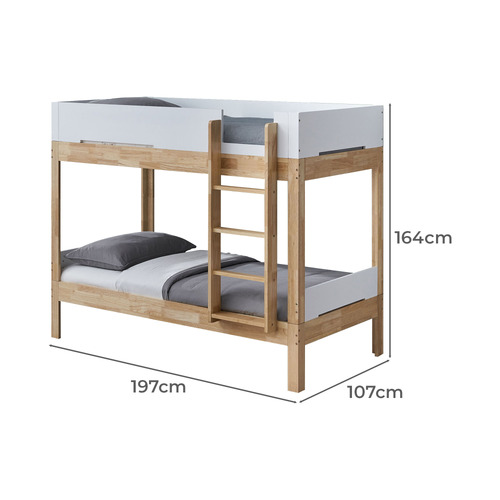 Colby Convertible Single Bunk Bed with Drawers