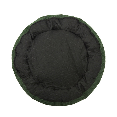 Olive Miri Round Calming Boucle Dog Bed