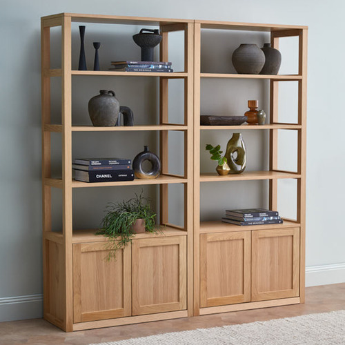 Shanley Oak 5 Tier Bookshelf
