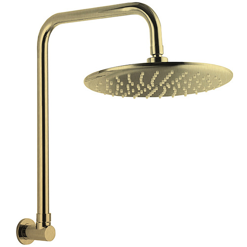 Sami Brushed Gold Round Shower Arm & Head