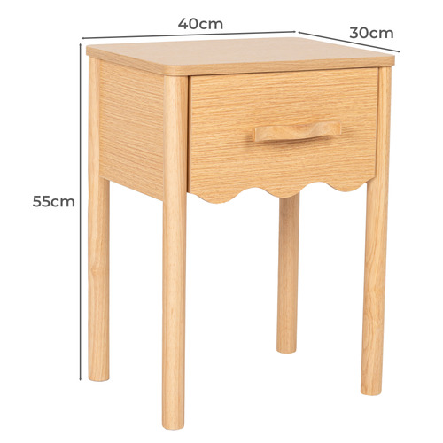 Kids' Wavy Bedside Table