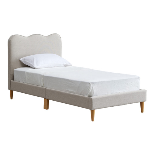 Wavy Linen Single Bed