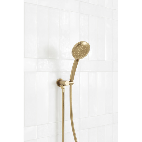 Clovelly Brushed Gold Round Hand-Held Shower