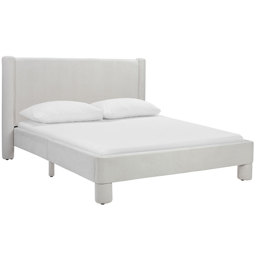 Temple & Webster Cream Joanna Chenille Bed