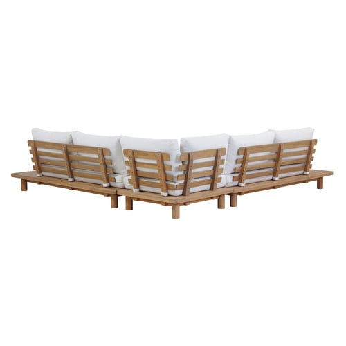 5 Seater Clifton Acacia Wood Outdoor Modular Lounge Set