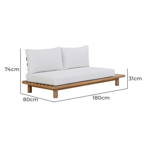 5 Seater Clifton Acacia Wood Outdoor Modular Lounge Set