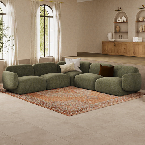 5 Seater Forest Green Moab Terminal Sofa Set
