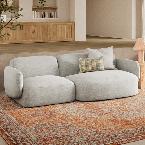 3 Seater Natural Moab Right Chaise Sofa Set