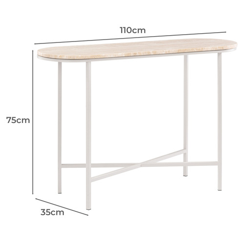 Sabrina Travertine Console Table