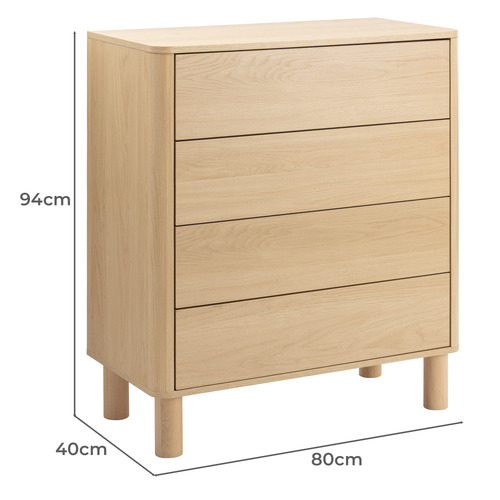 Rupert 4 Drawer Tallboy