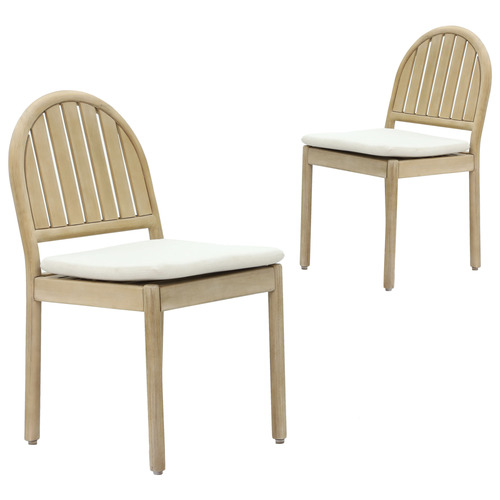 Corfu Acacia Wood Outdoor Dining Chairs