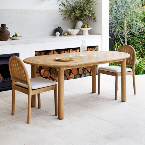 Corfu Acacia Wood Outdoor Dining Chairs