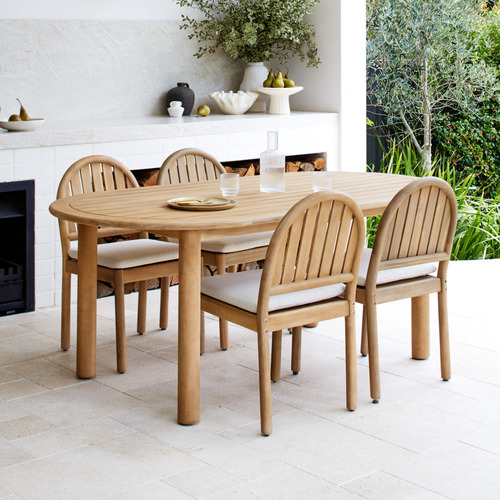 Corfu Acacia Wood Outdoor Dining Chairs