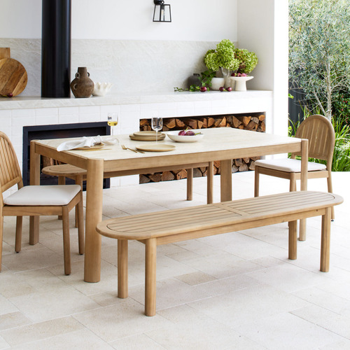 Corfu Acacia Wood Outdoor Dining Chairs