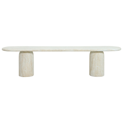 4 Seater Hallie Terrazzo Outdoor Bench