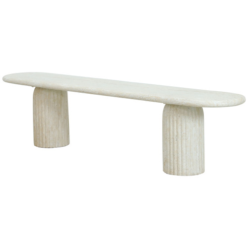 4 Seater Hallie Terrazzo Outdoor Bench
