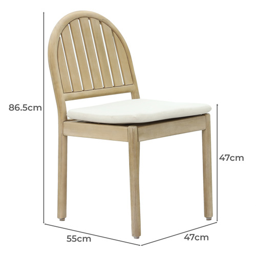 Corfu Acacia Wood Outdoor Dining Chairs