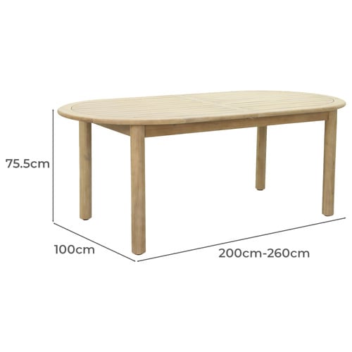 8 Seater Corfu Outdoor Extendable Dining Table
