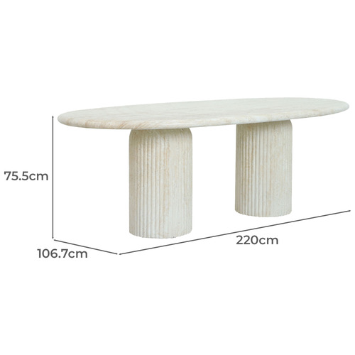 8 Seater Hallie Concrete Outdoor Dining Table