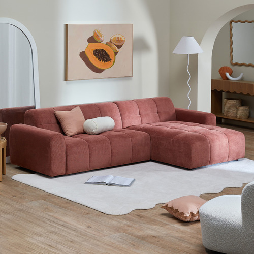 Quinn 4 Seater Upholstered Sofa with Chaise