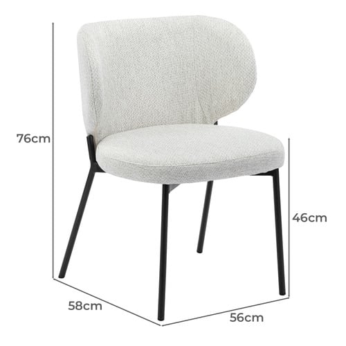 Cream Petra Upholstered Dining Chairs